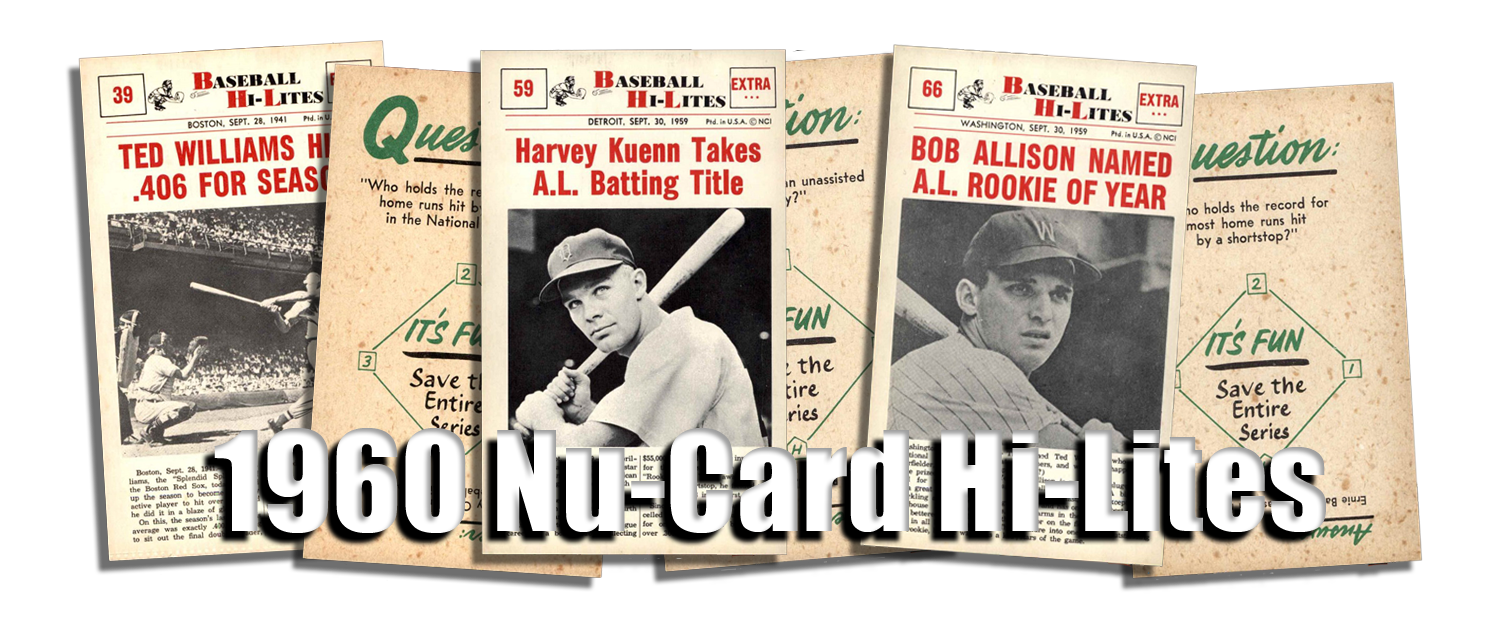 1960 Nu-Card Baseball Hi-Lites 